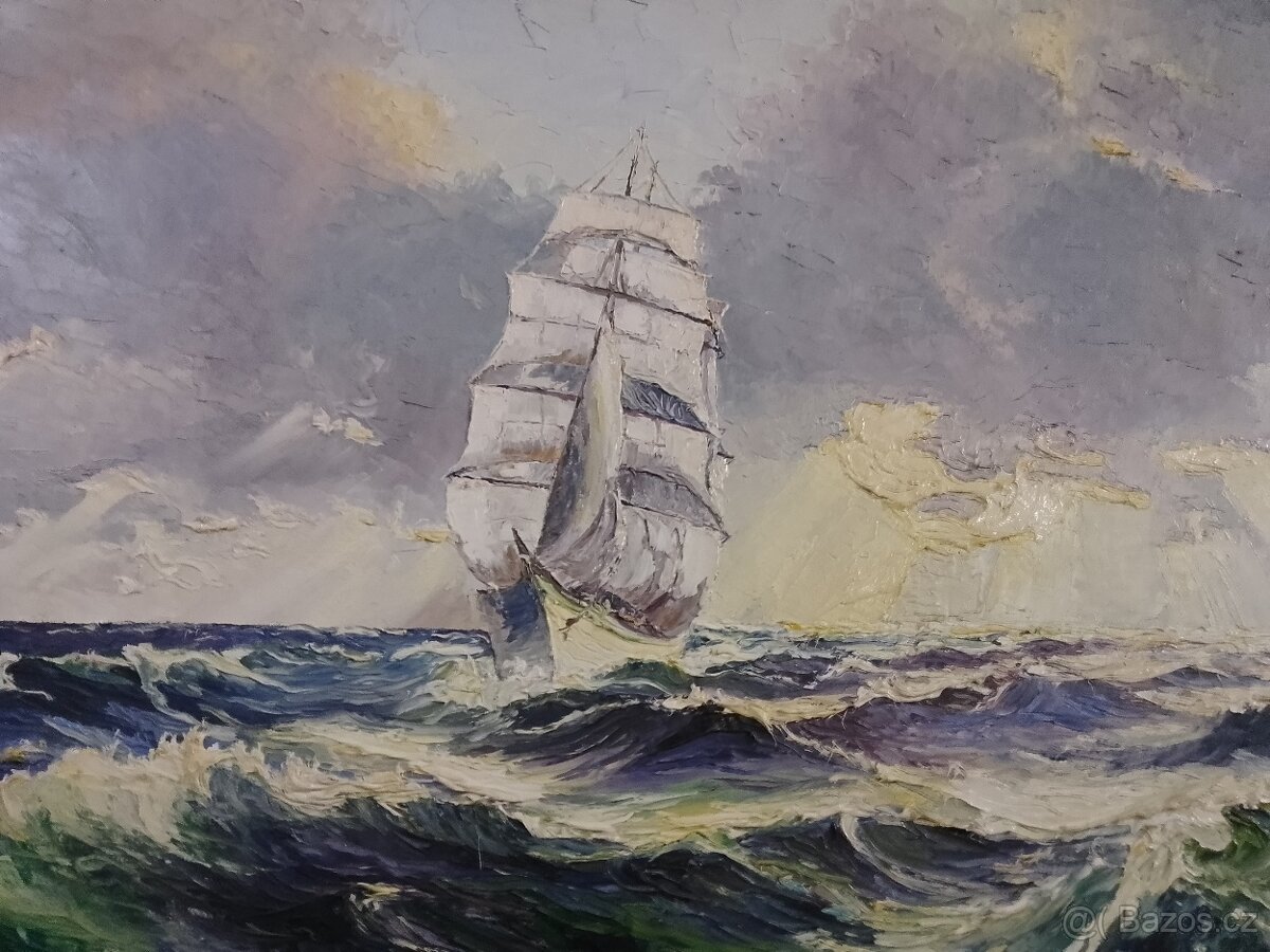 Obraz plachetnice na moři - 2