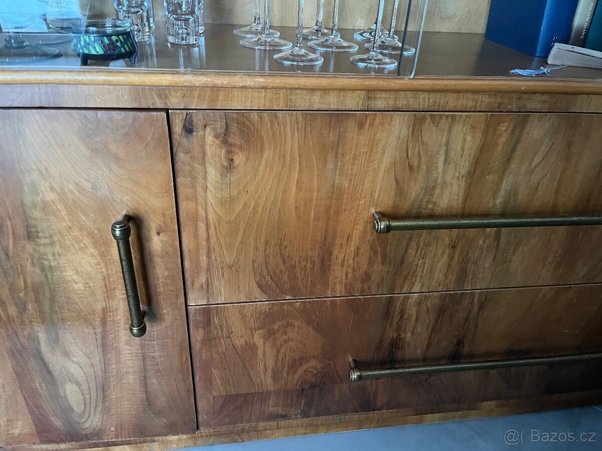 Historická komoda knihovna art deco - 2