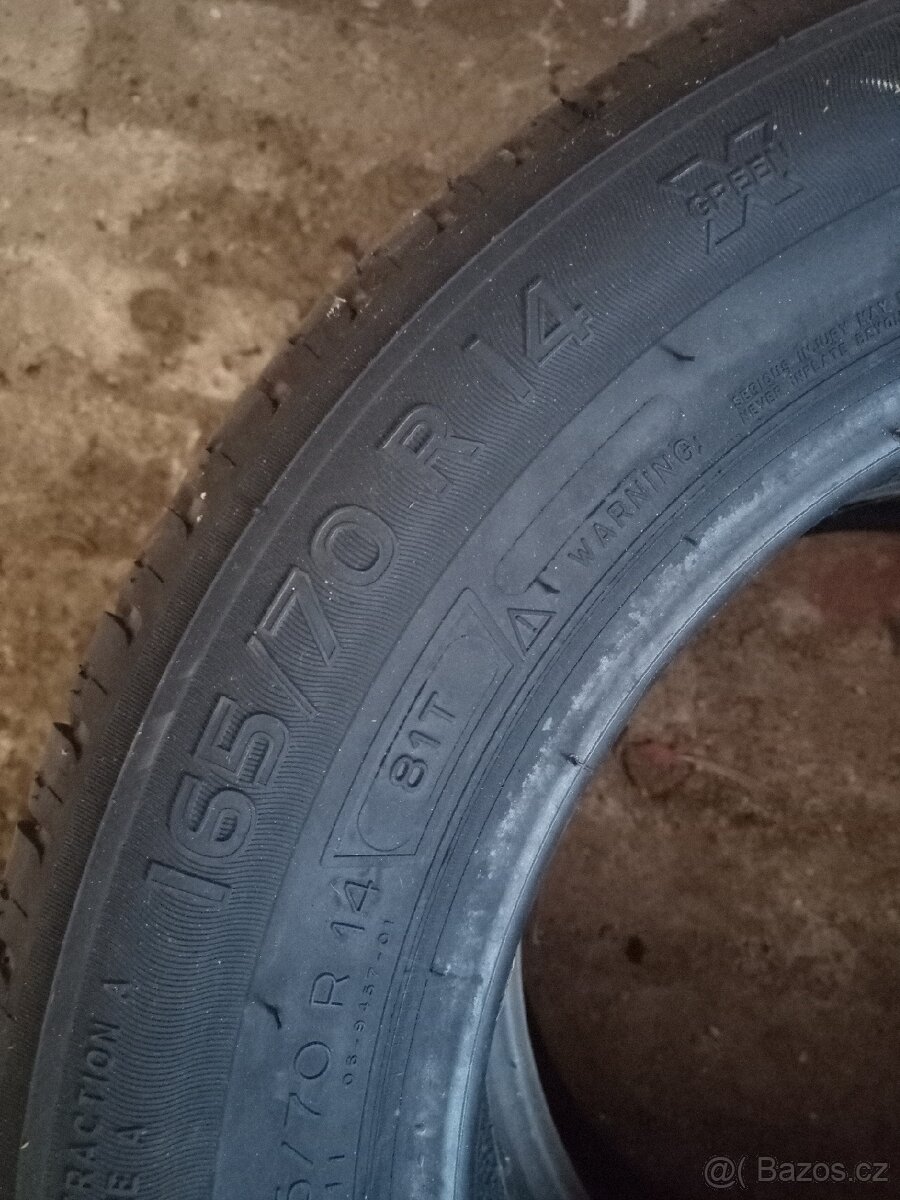 2ks letní pneu 165/70 R14 - 2