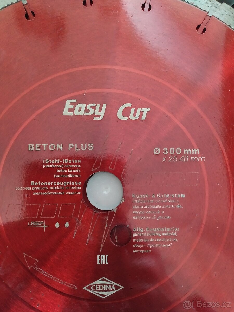 Diamantový řezný kotouč průměr 300/25,4 mm BETON plus Cedima - 2