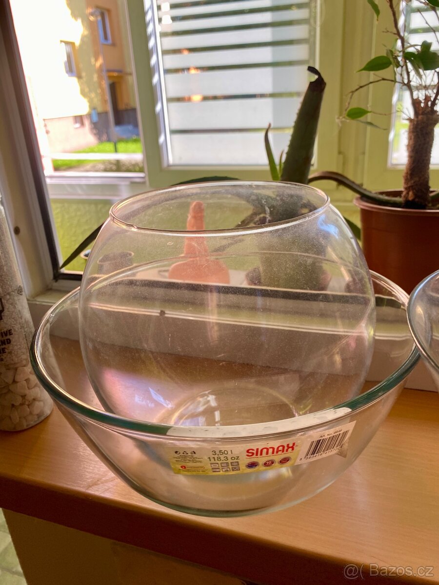 Skleněné vázy mísy doza - 2
