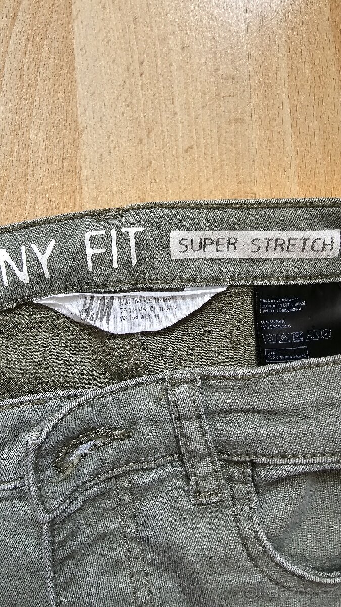 Dívčí khaki džíny vel. 164 - 2