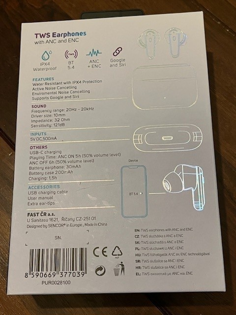 NOVÁ Sencor TWS bezdrátová sluchátka s ANC a ENC - 2