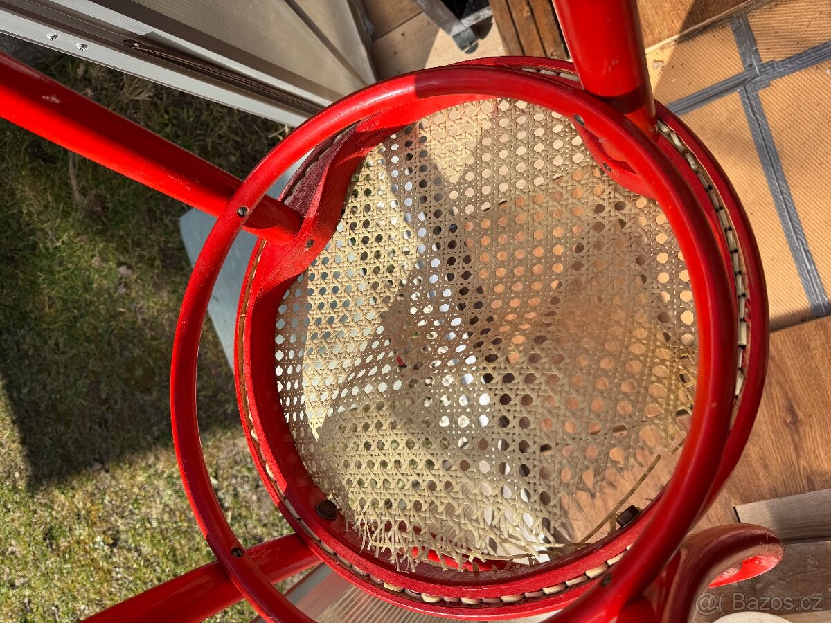 4ks židle Thonet č.14 s výpletem - 2