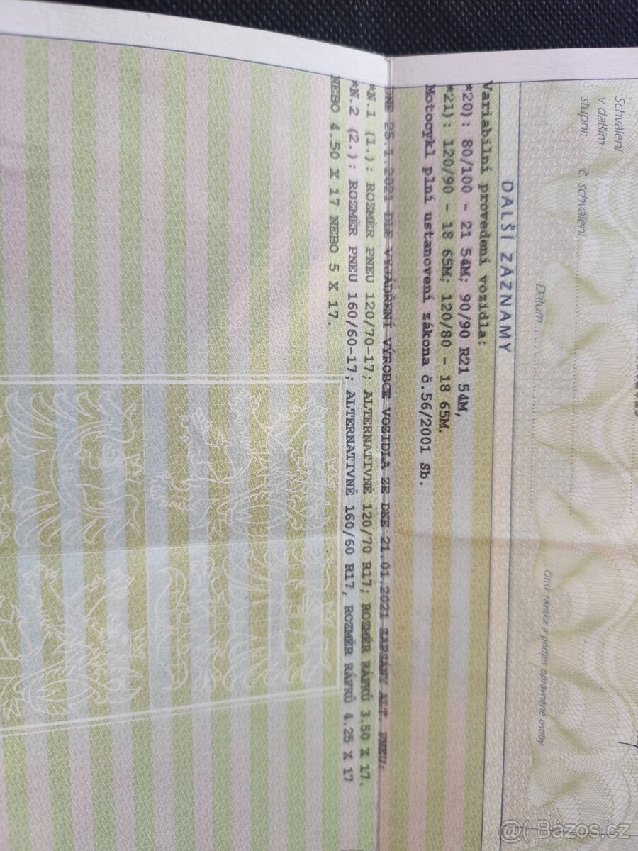 Doklady ktm exc 450, 2008 - 2