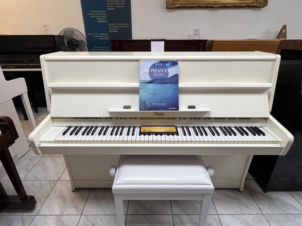 Bílé pianino Rosler po prvním majiteli, se zárukou REZERVACE - 2