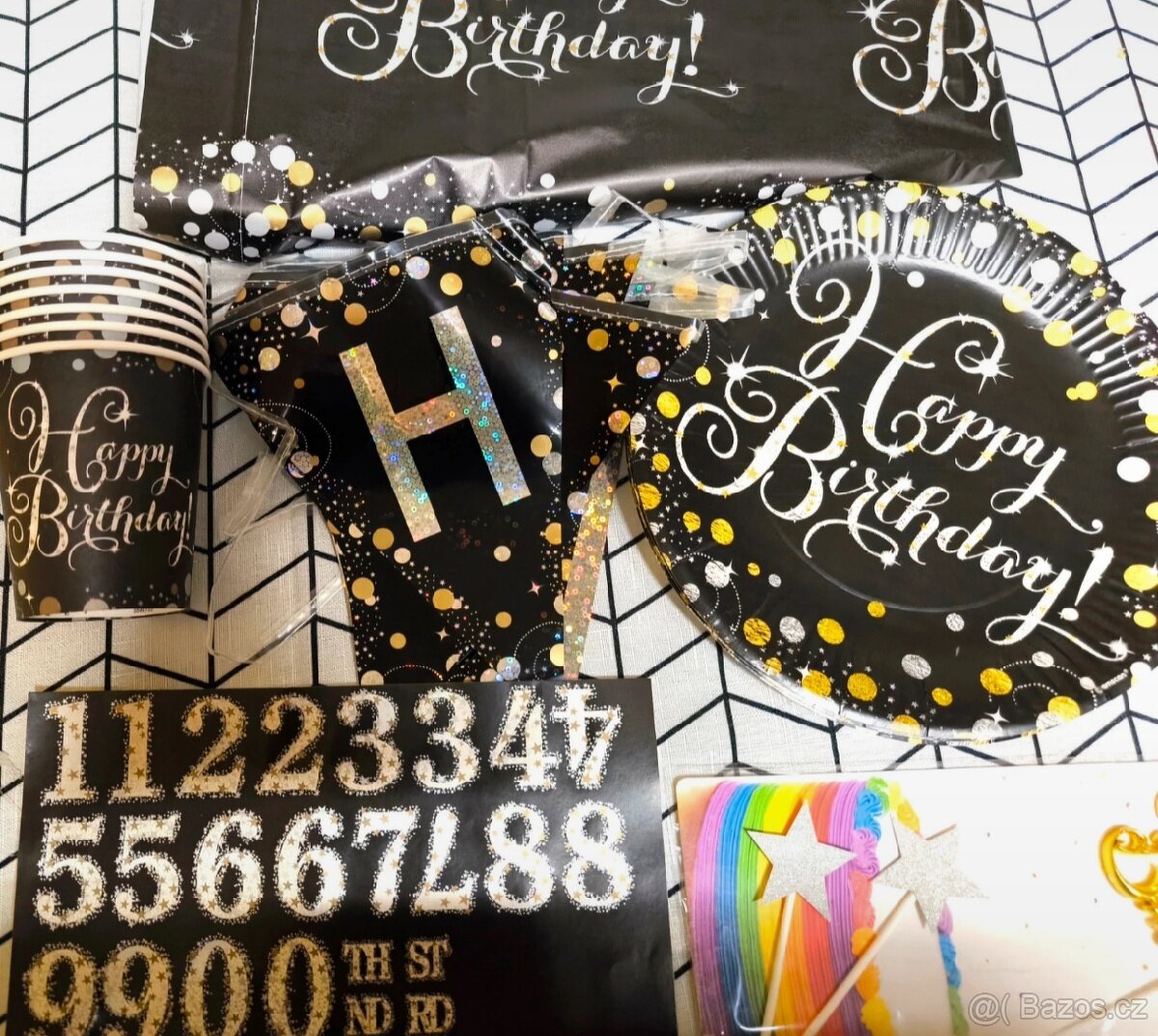 Párty sada stříbrno-zlatá - 2