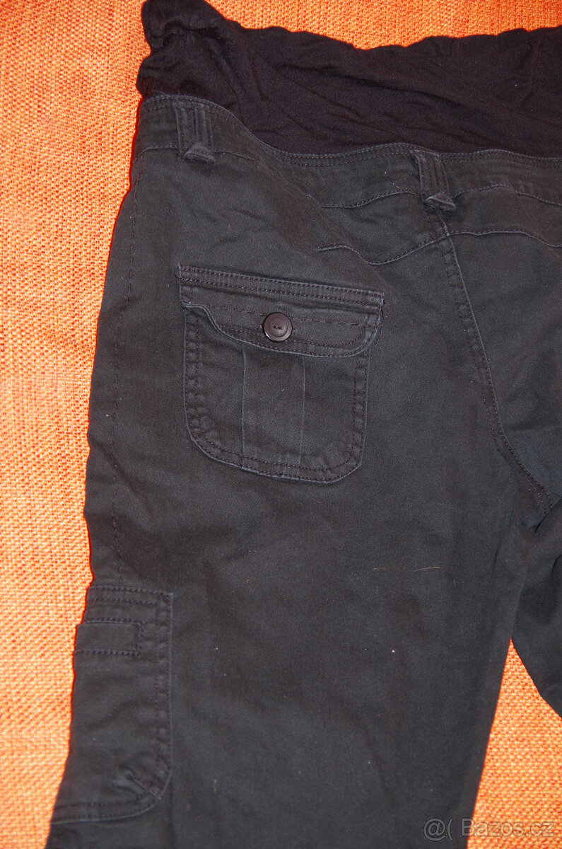 Těhotenské kalhoty - černé, béžové, džíny - 2