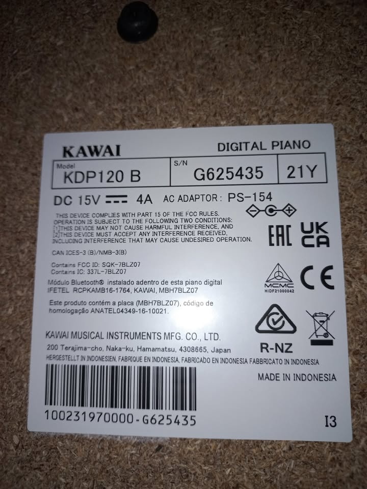 Digitální piano Kawai KDP 120B - 2