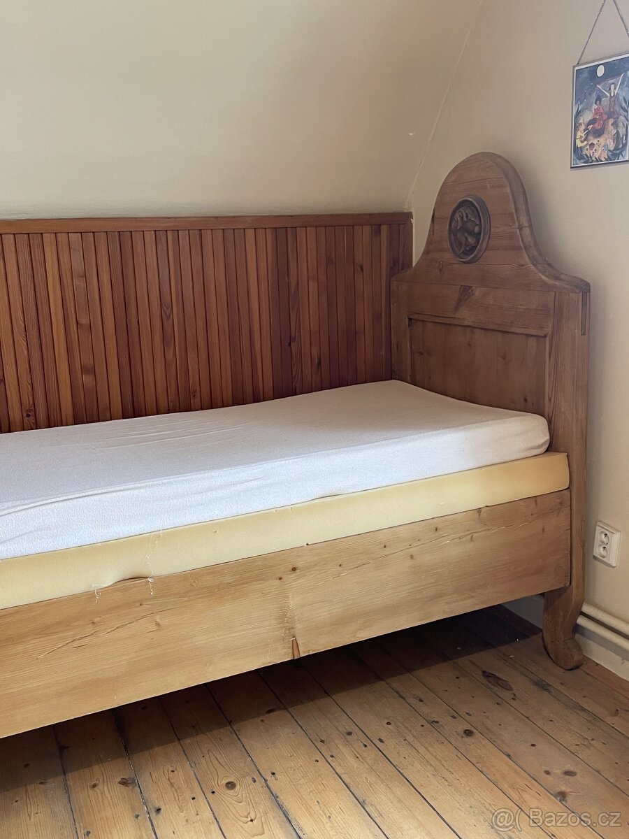 2ks krásná retro postel s čelem - 2