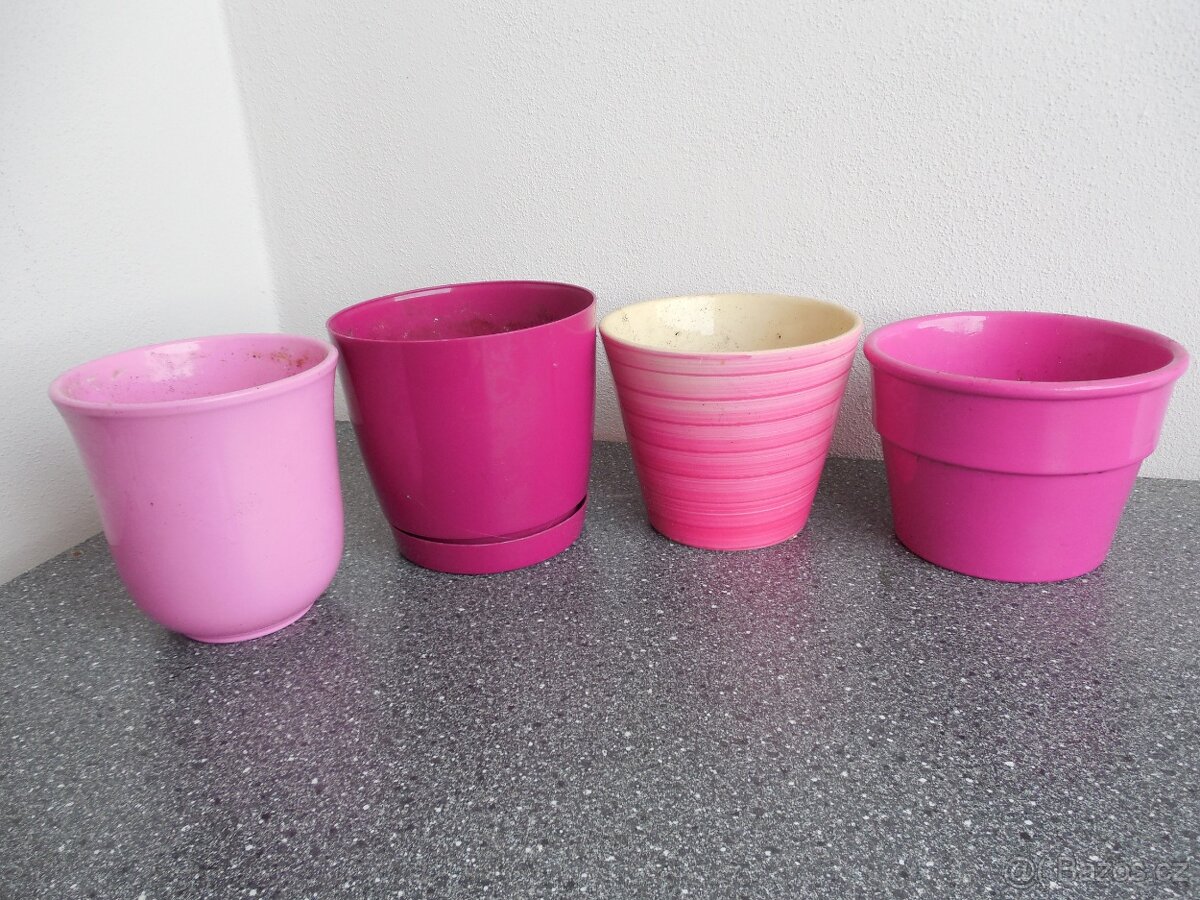 obaly na květiny 14 ks - různé velikosti, barvy a materiály - 2