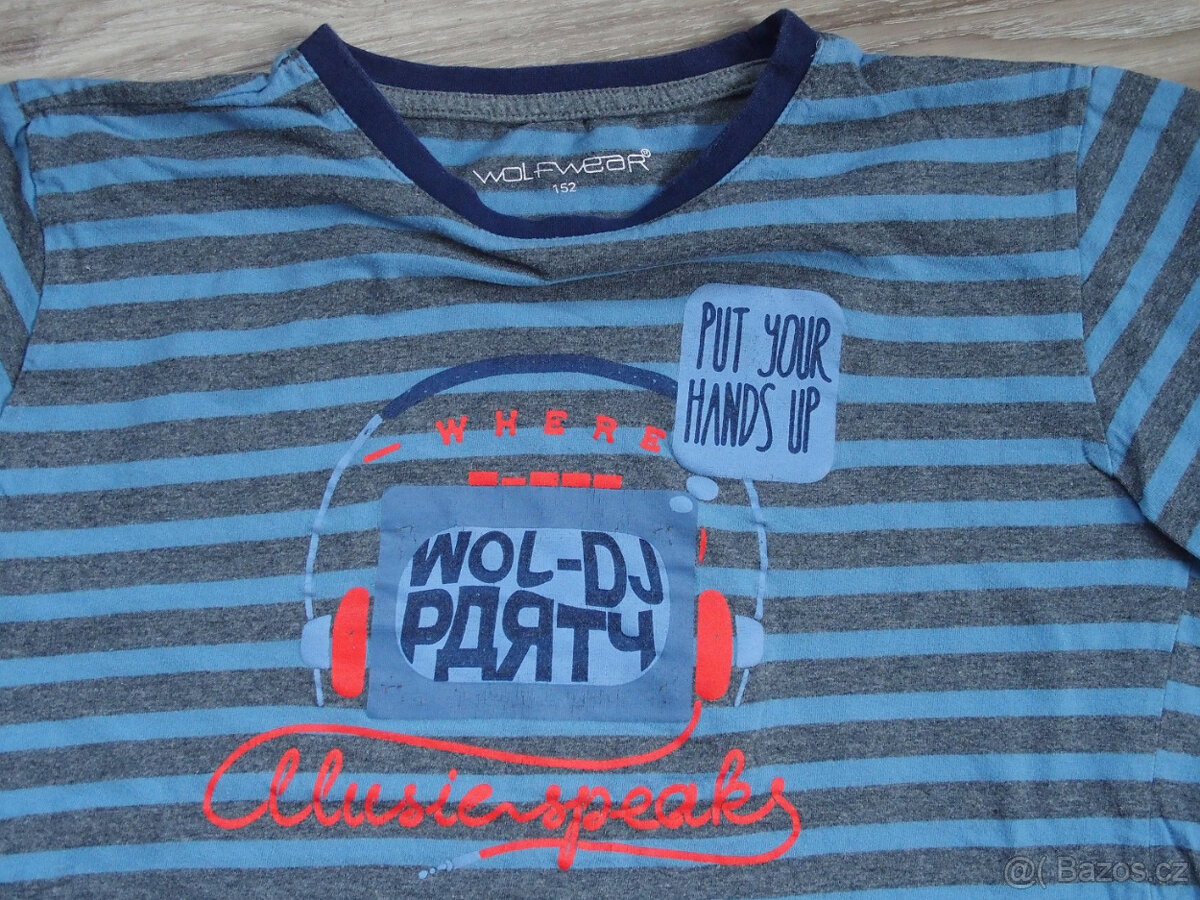 Chlapecké pyžamo Party modré-šedé WOLF vel. 152 - 2