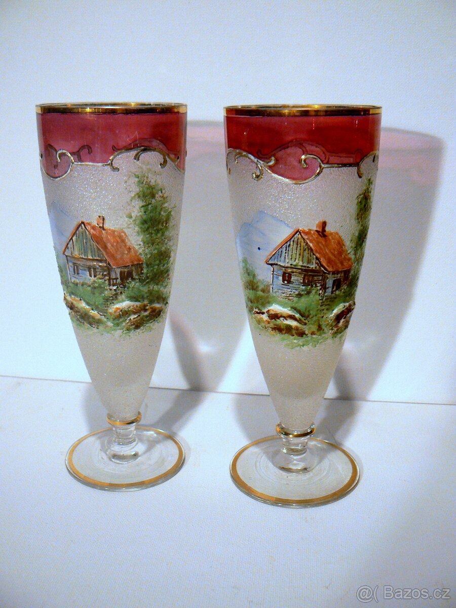 starožitné skleničky - 2