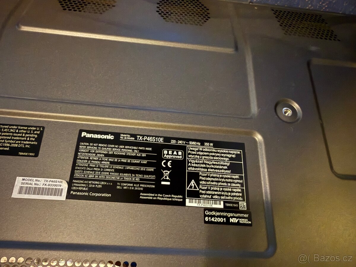 Zdarma Plasma Panasonic TX-P46S - 2
