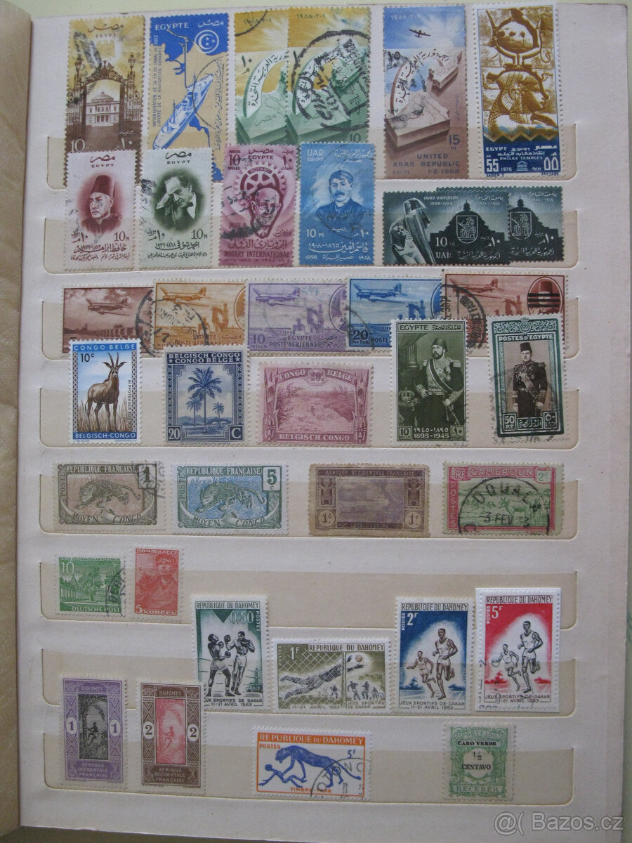 Album známky Afrika , Pérové desky s listy Slovensko . - 2