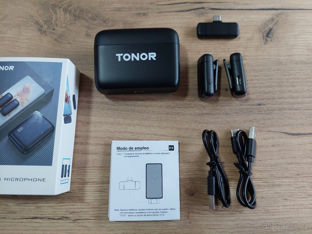 Duální bezdrátové klopové mikrofony TONOR TL350 USB-C - 2
