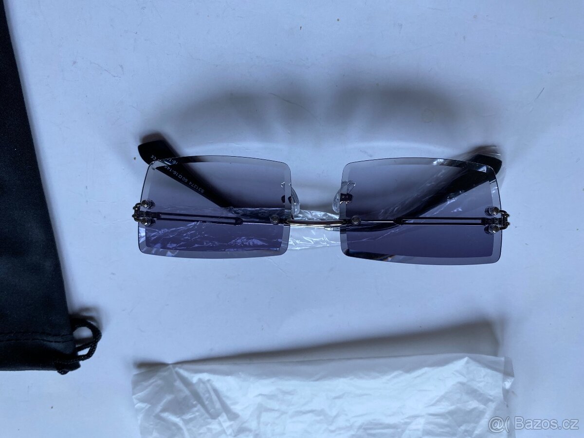 Jedinečné orig. sluneční brýle fialový odstín kov - 2