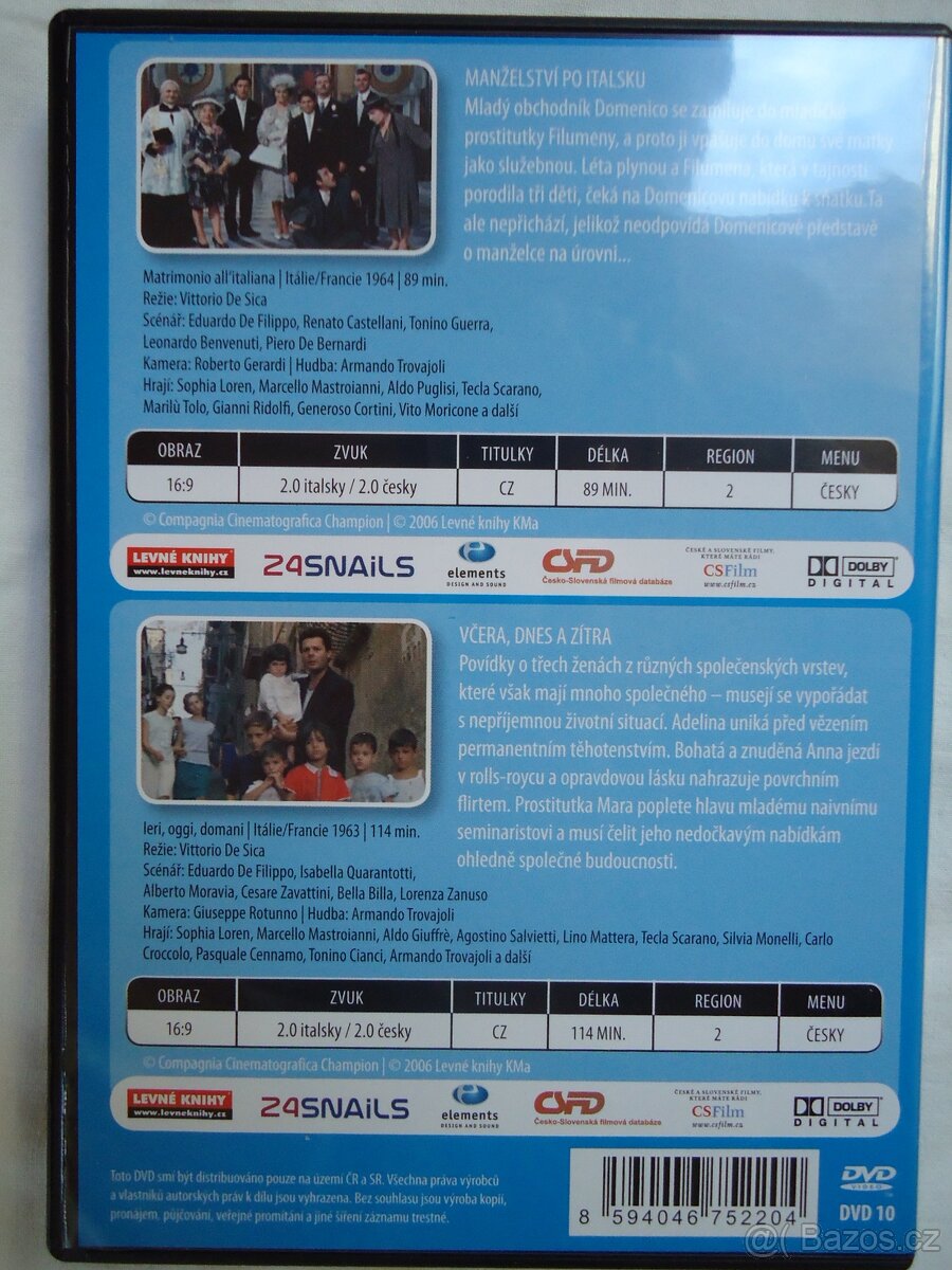 2DVD - manželství po italsku/Včera, dnes a zítra - 2