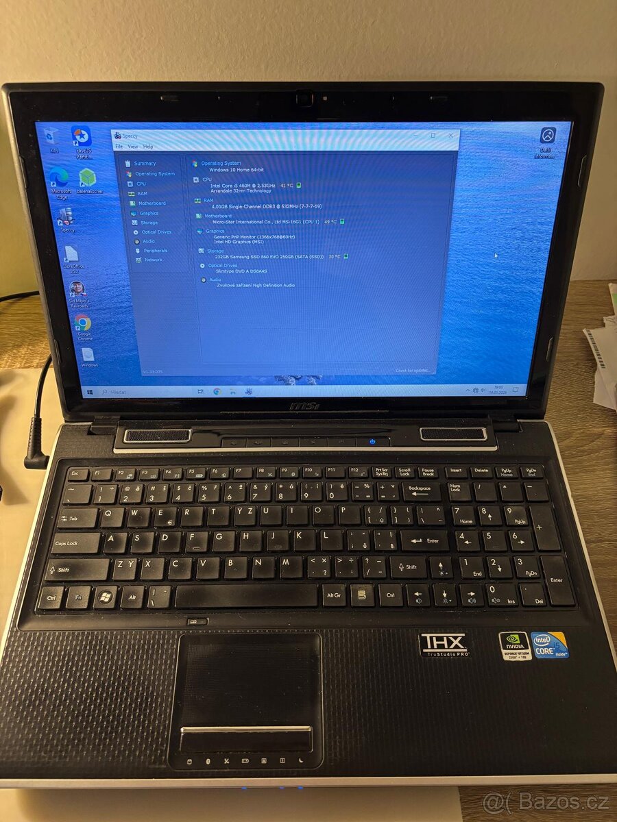 Notebook MSI MS-16G1 (FX600MX) - 2