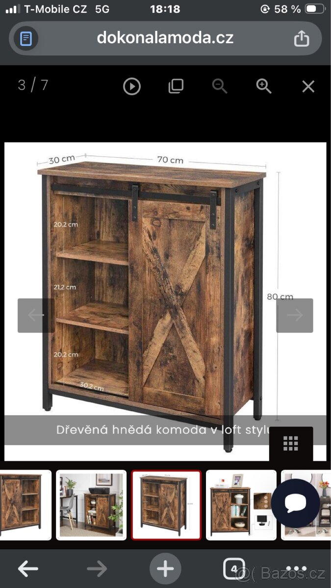 Industriální skříňka Vasagle - 2