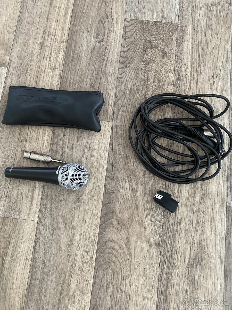 Shure PG58 dynamický mikrofon + XLR kabel + pouzdro - 2