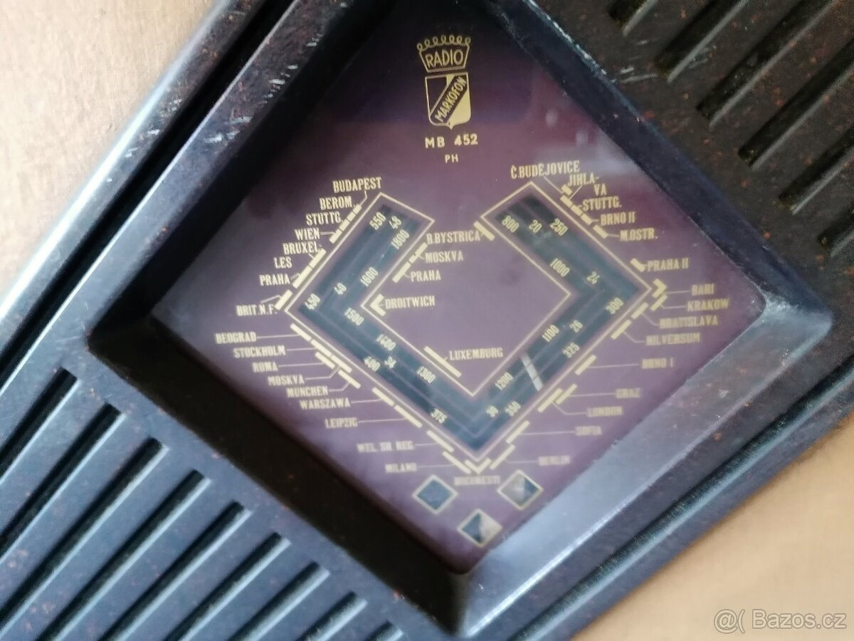Staré přenosné, bateriové rádio - Markofon MB 452 - 2