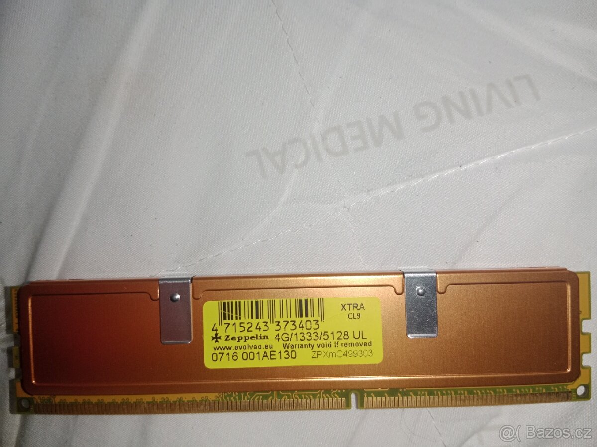 Prodám RAM 4G Zeppelin DDR3 - 2