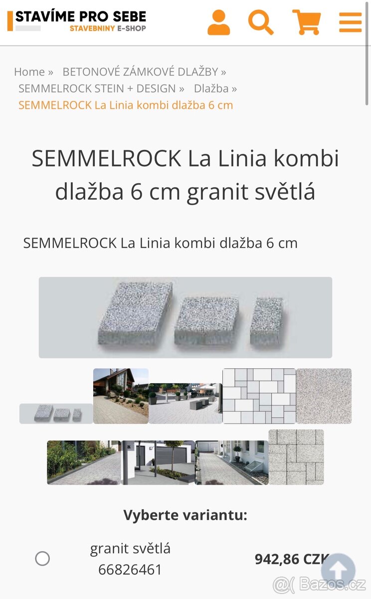 Dlažba- původ. cena 35 tis, cca 35m2 - 2