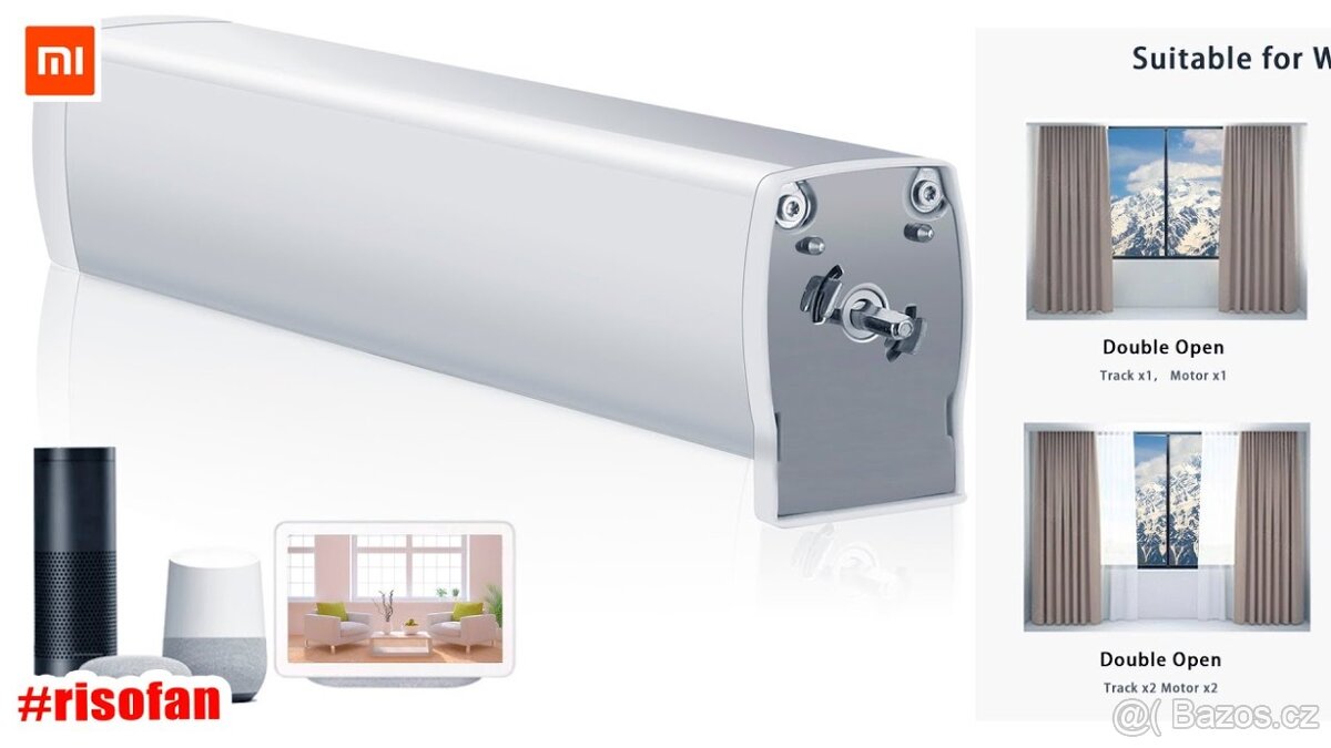 Automatické závěsy/garnýž, možnost propojit přes mobil. - 2