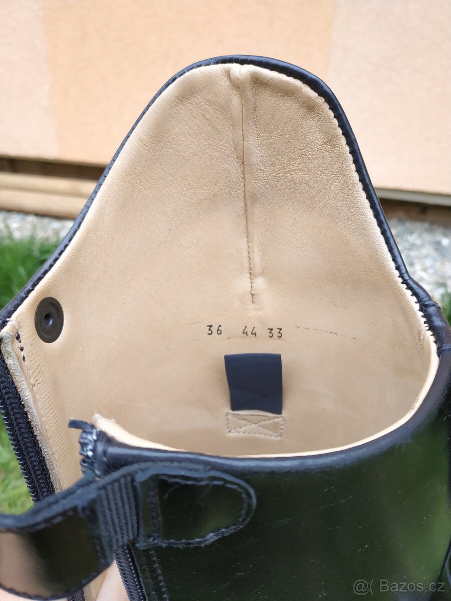 Drezurní lesklé vysoké jezdecké boty Cassini - 2