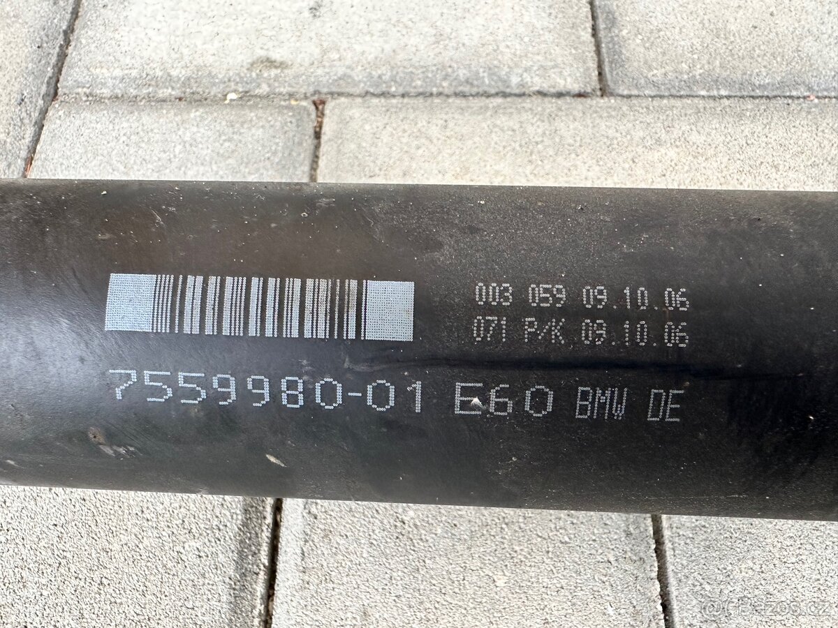 BMW E60 kardanova hřídel 7559980-01, 26107573579 - 2