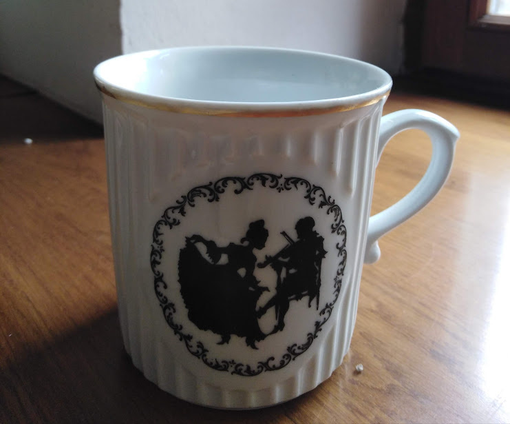 Retro hrnky ROKOKO Dubí kol. r. 1970 - 2