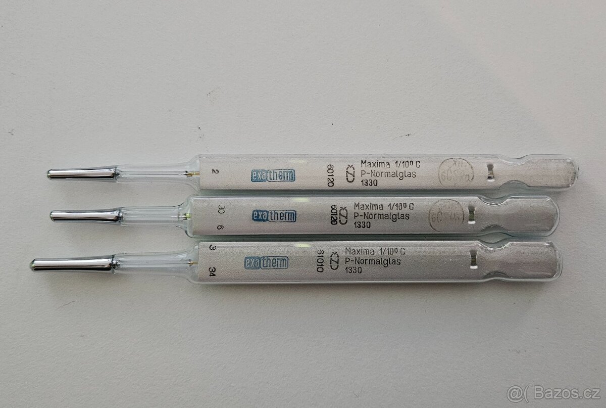 Řtuťový teploměr Exatherm původní česká výroba - 2