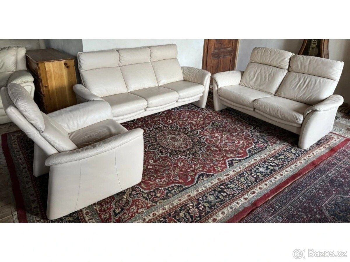 Luxusní kožená sedací souprava 3+2+1, 2883 - 2