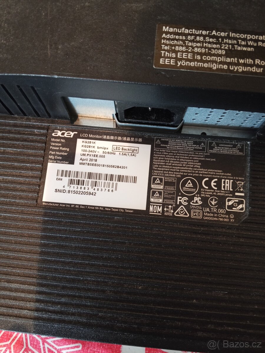 Acer KG281K – 28" 4K UHD monitor - 2