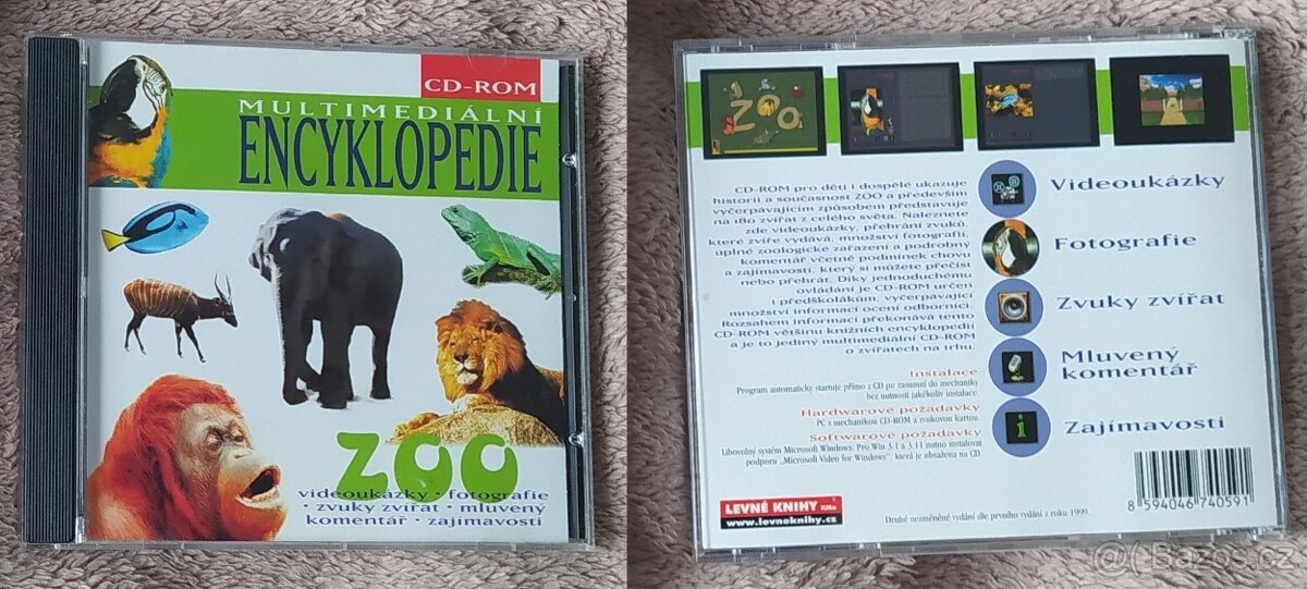 PRODÁM CD-ROM ZOO; LISTY: GEOMETRICKÉ VZORCE, GRAMATIKA - 2