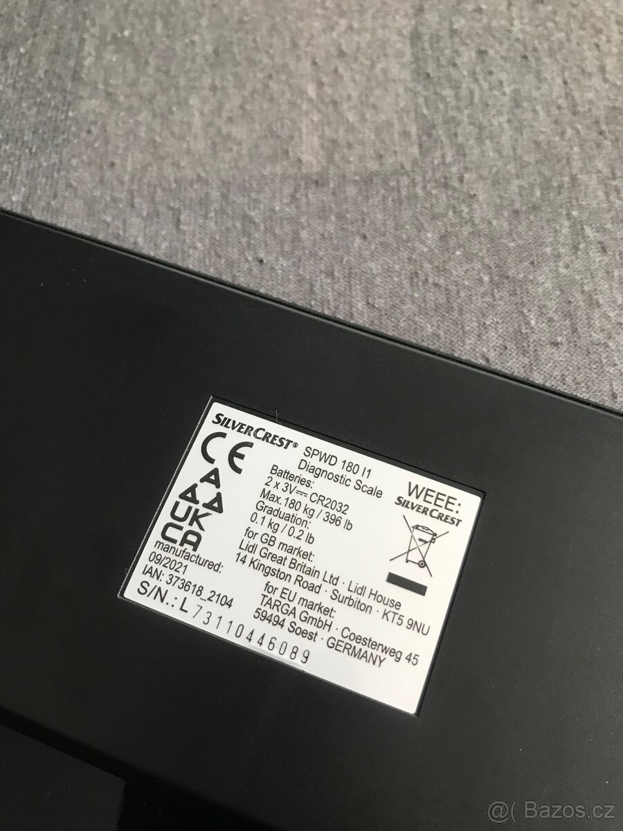 Diagnostická digitální váha - černá - SPWD 180 I1 - 2