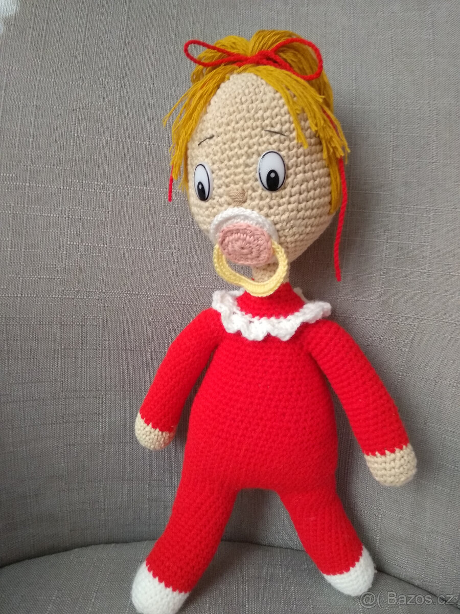 Háčkovaná panenka - miminko za 1 ks - 2
