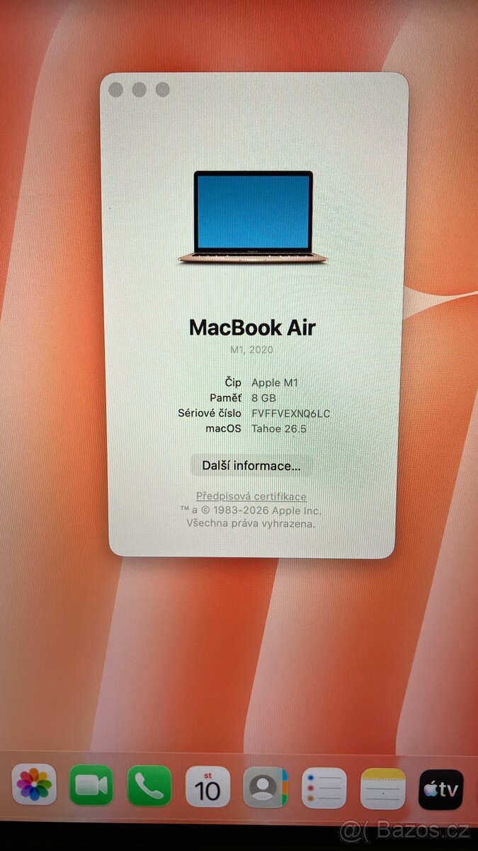 Macbook Air 13” 2020 M1 zlatá - 2