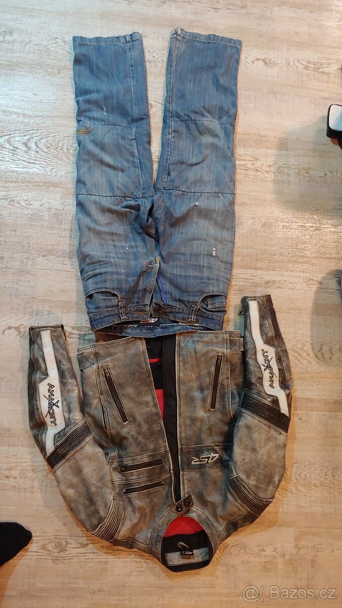 Motorkářské 4SR rifle a bunda Anarchy vel 48 - 2