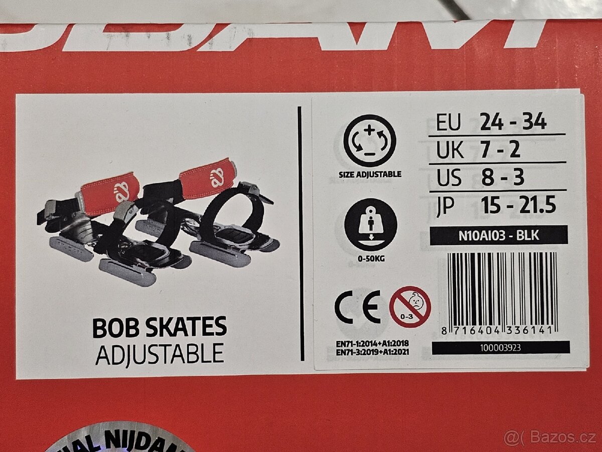 Nijdam Bob dětské brusle (kačenky) černé - 2