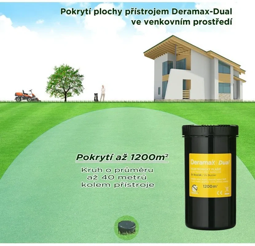 Plašič Deramax-Dual Elektronický plašič (odpuzovač) krtků a - 2