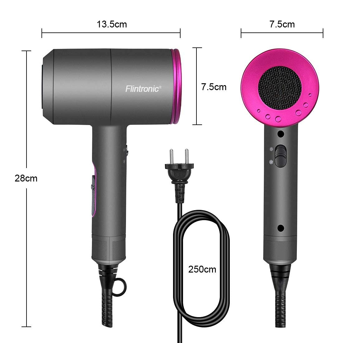 Ionizační vysoušeč vlasů Flintronic 2000W - 2