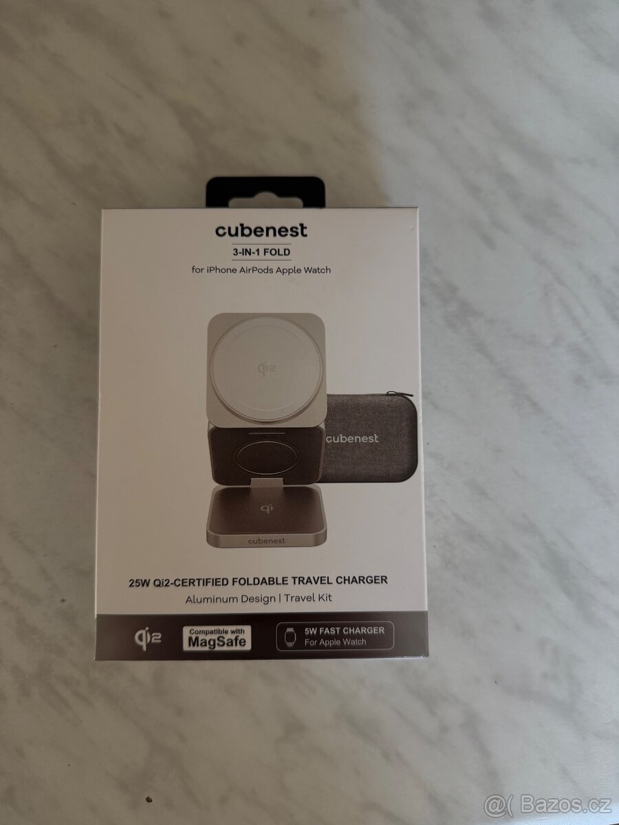 Bezdrátová nabíječka Cubenest SQ312S Pro 3v1, Qi2 pro Samsun - 2