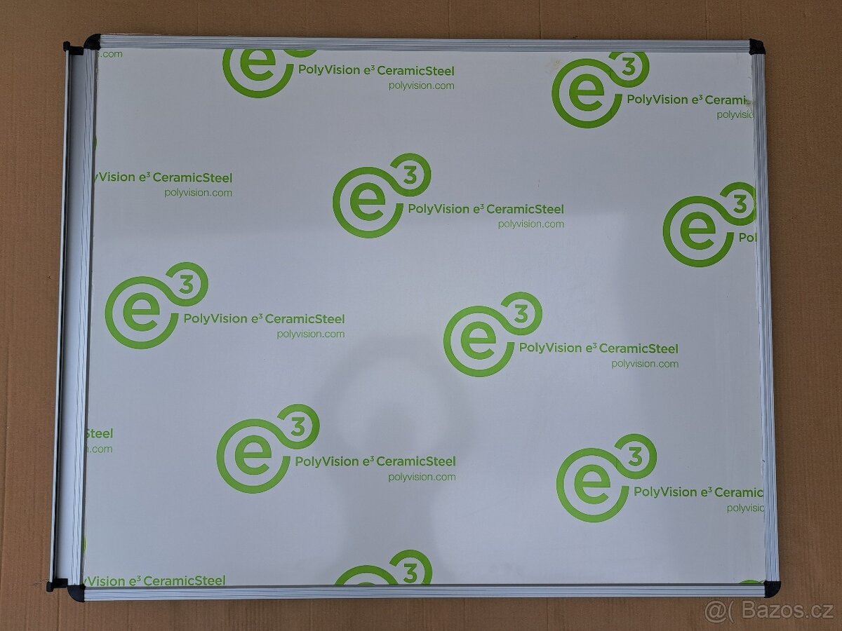 BÍLÁ tabule KERAMIC 100x120 v AL rámu magnetická nová - 2