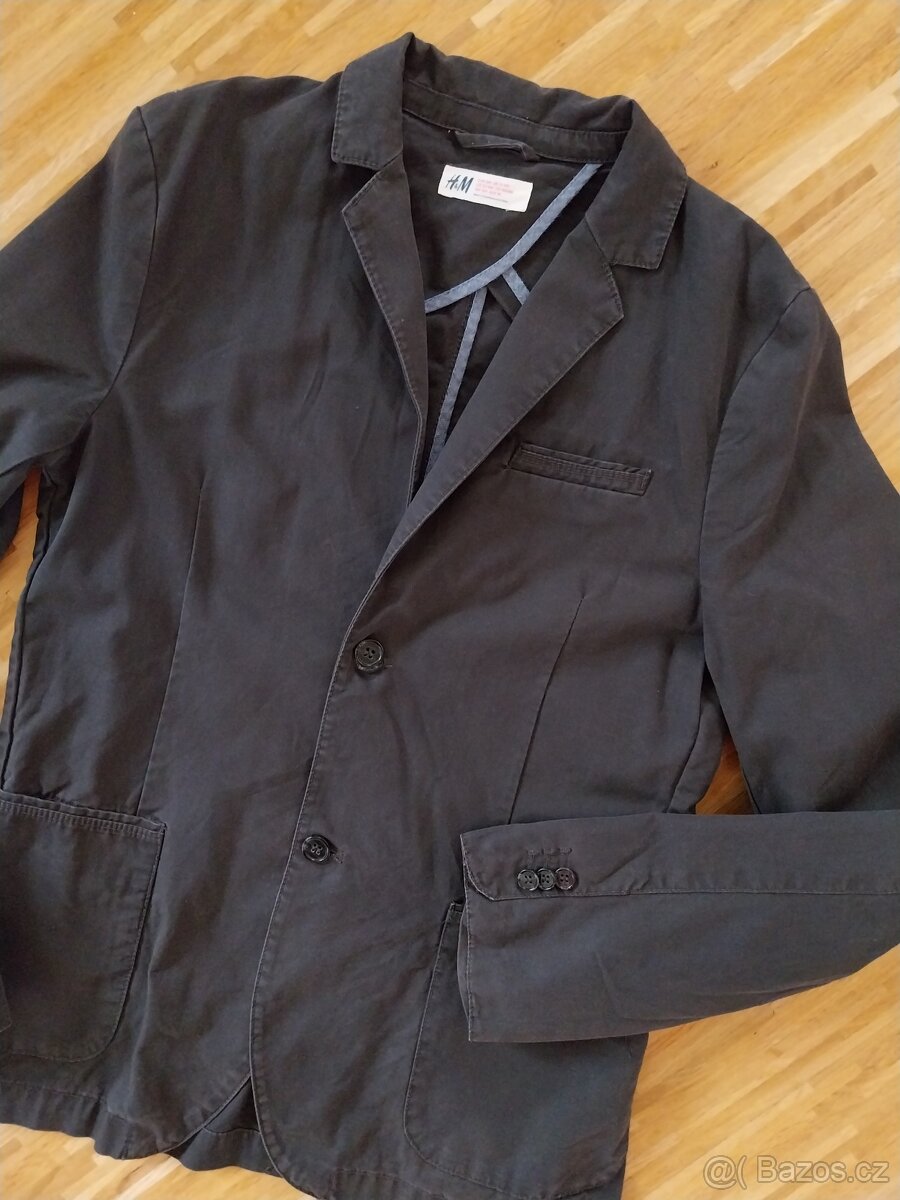 Chlapecké sako vel. 164, zn. H&M, košile - 2