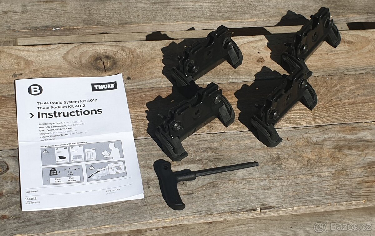 Kit Thule 4011 + 4012 OPEL/VAUXHALL/HOLDEN Insignia 08- - 2