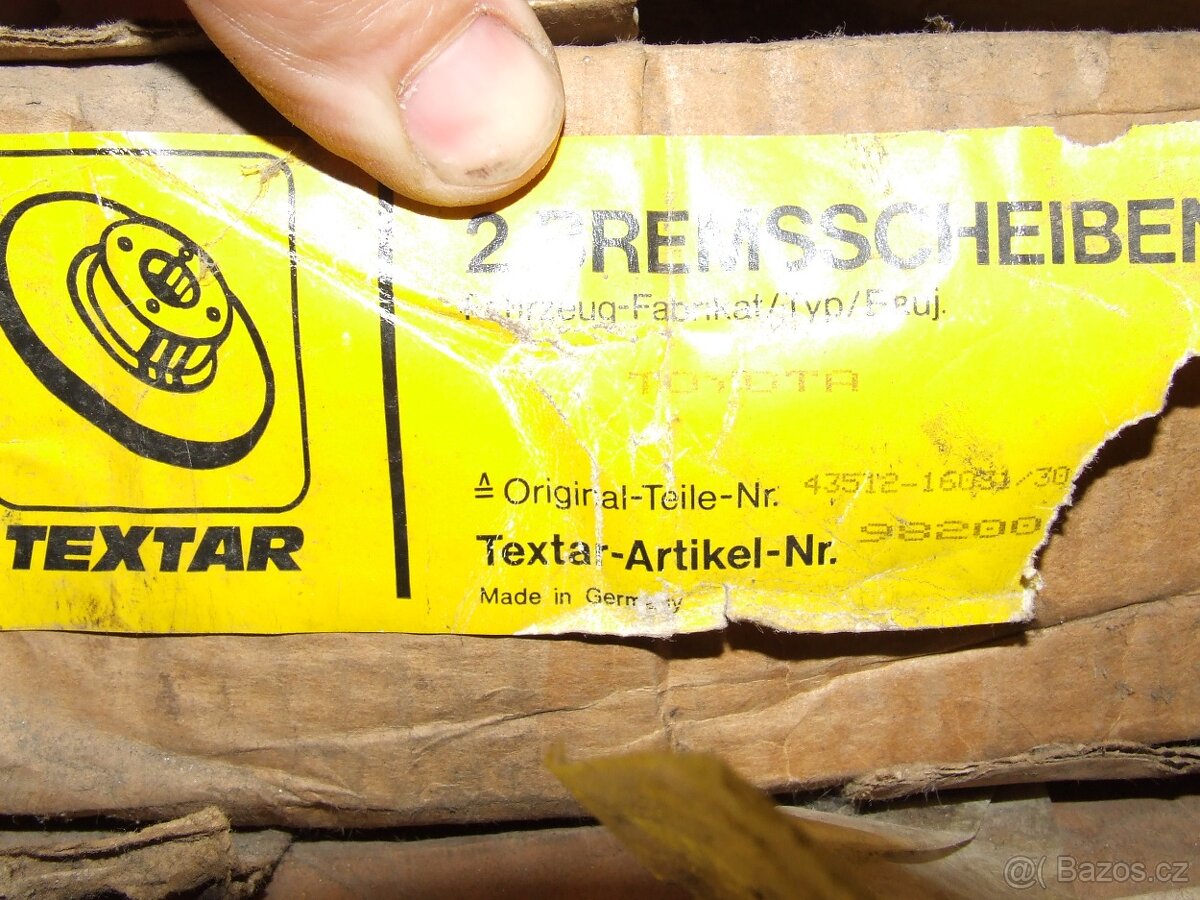 Prodám brzdové kotouče Toyota, Daihatsu, Nissan