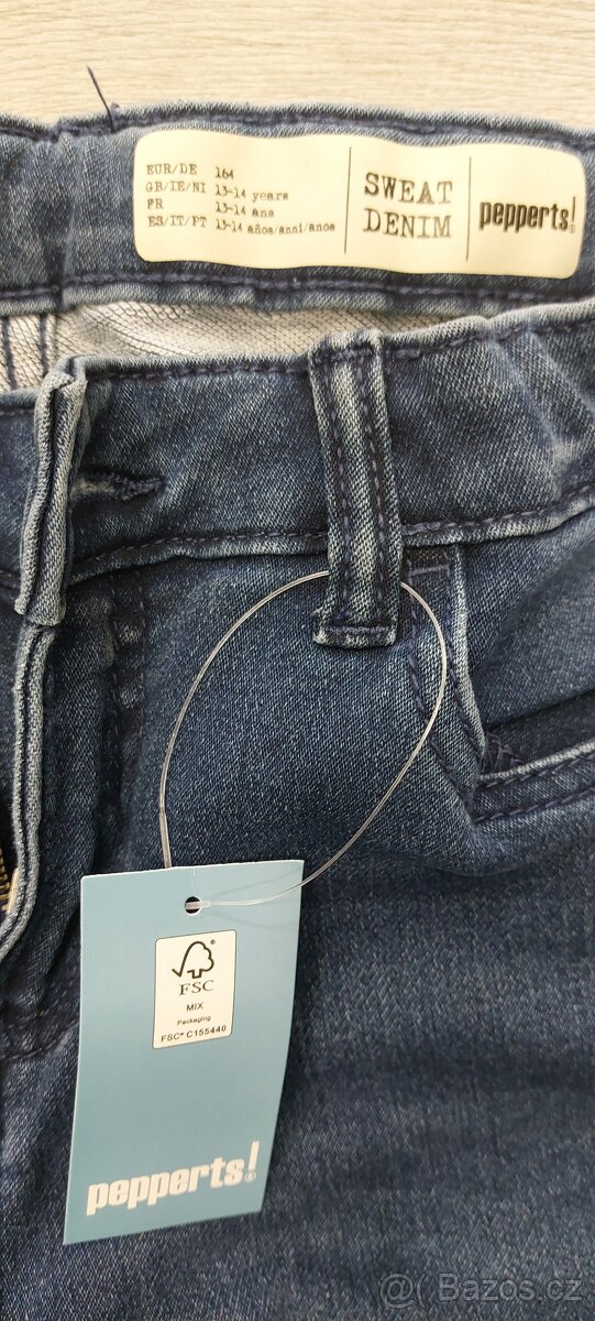 Nenošené rifle džíny vel. 164, pro štíhlou postavu - 2