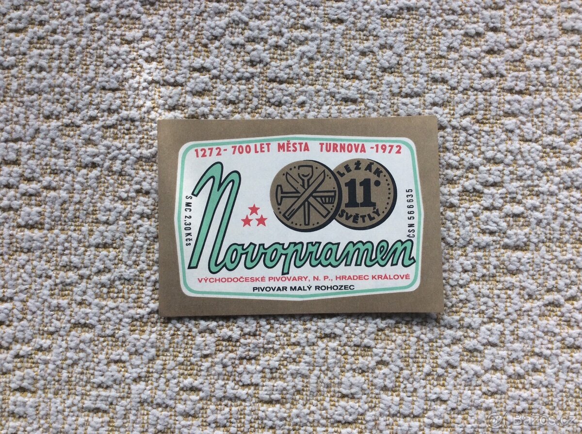 Pivní etikety výroční z r. 1970,1971, 1972, 1995 ,.... - 2